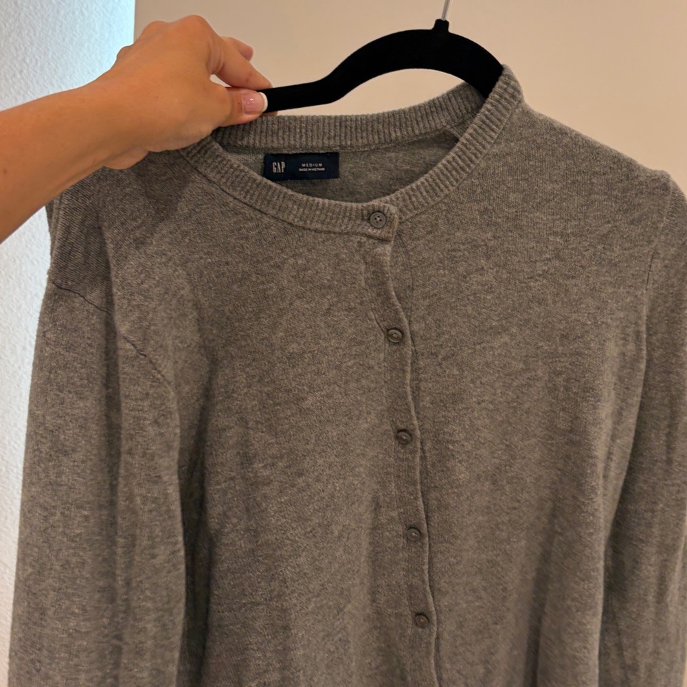 Gray Gap Cardigan